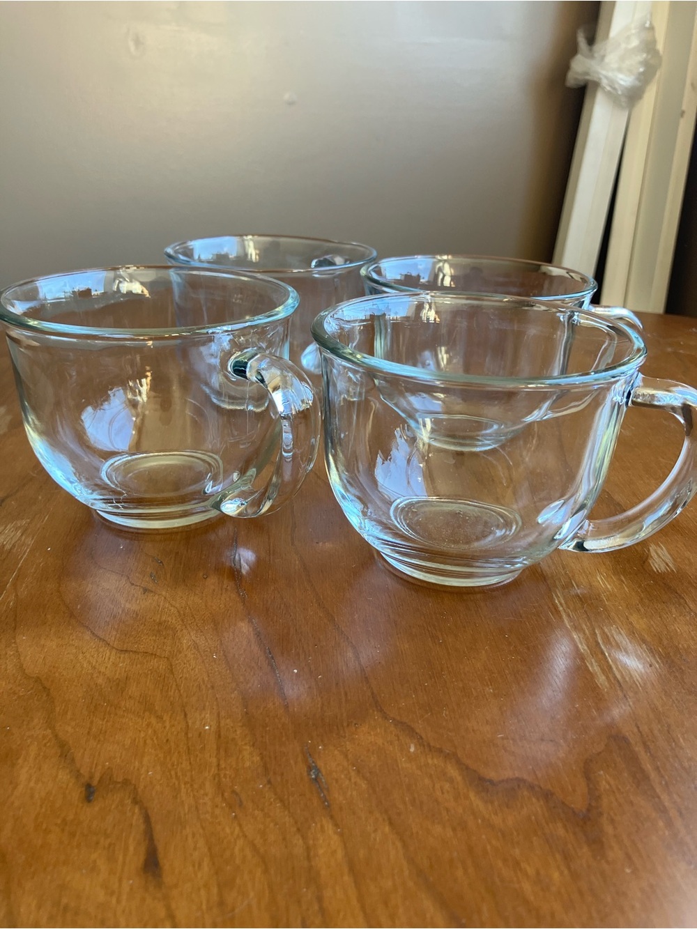 Clear Glass Coffee Mug - Set of 4